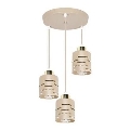 Lampadario a sospensione su cavo ELEN 3xE27/35W/230V Ø 29 cm beige/oro