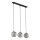 Lampadario a sospensione su cavo ELENA 3xG9/6W/230V nero/grigio fumé