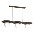Lampadario a sospensione su cavo FLAT 3xE27/15W/230V marrone