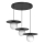 Lampadario a sospensione su cavo FLAT 3xE27/15W/230V nero