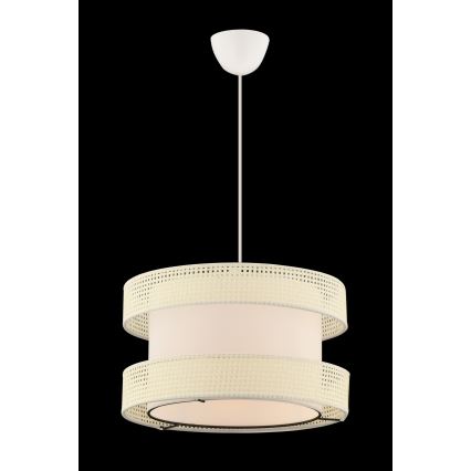 Lampadario a sospensione su cavo HALO 1xE27/60W/230V colore crema