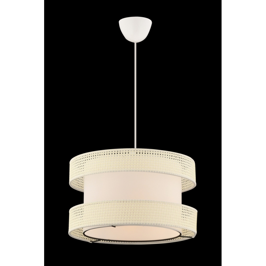 Lampadario a sospensione su cavo HALO 1xE27/60W/230V colore crema