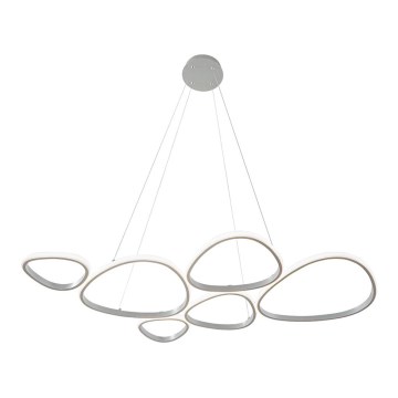 Lampadario a sospensione su cavo HELIX LED/61W/230V, argento