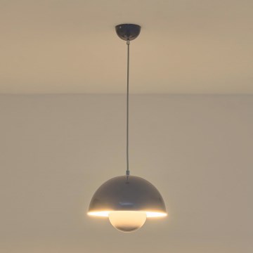 Lampadario a sospensione su cavo JARDEN 1xE27/15W/230V grigio