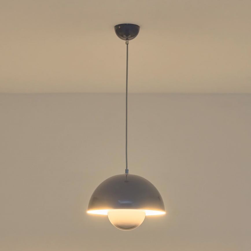 Lampadario a sospensione su cavo JARDEN 1xE27/15W/230V grigio