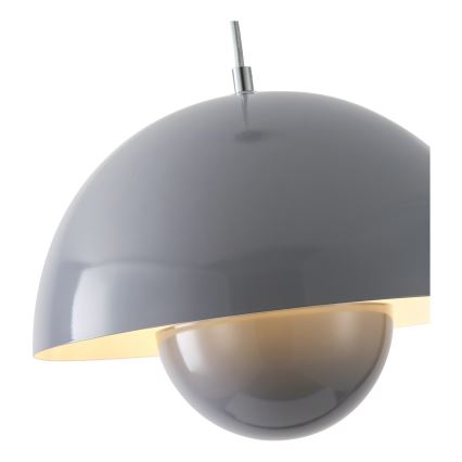 Lampadario a sospensione su cavo JARDEN 1xE27/15W/230V grigio