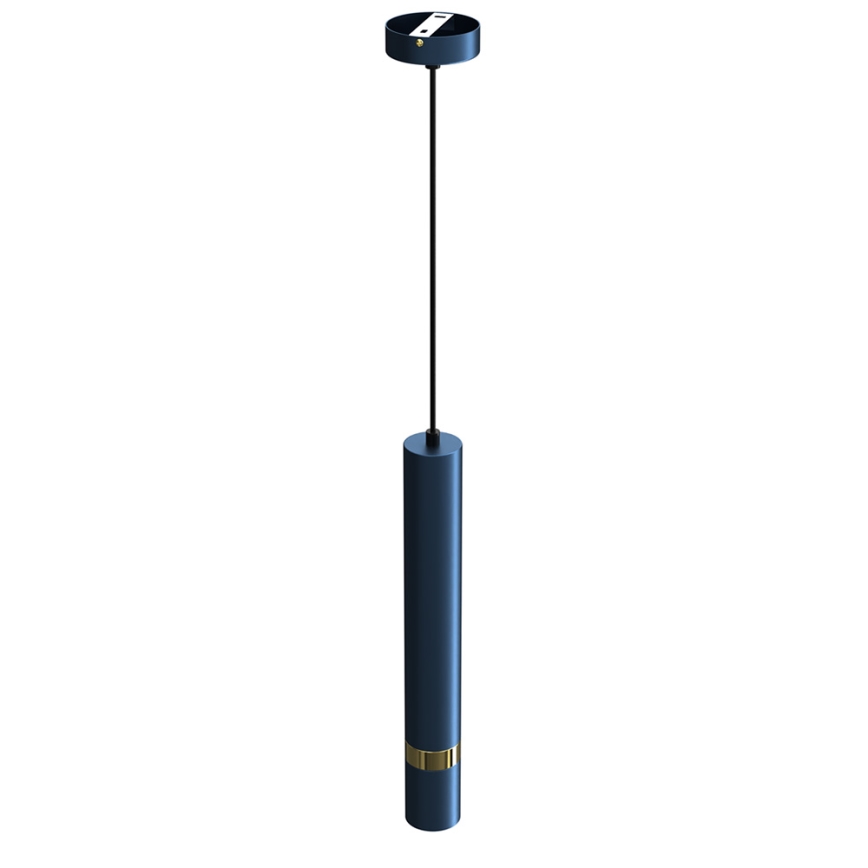 Lampadario a sospensione su cavo JOKER 1xGU10/25W/230V blu/oro
