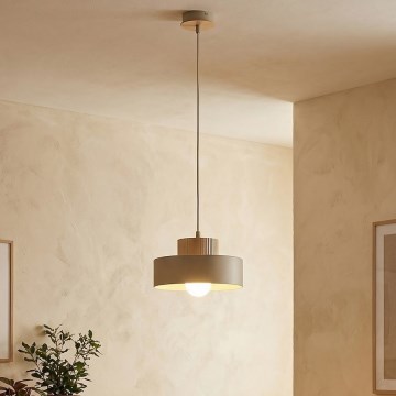 Lampadario a sospensione su cavo KIVI, 1xE27/15W/230V, beige