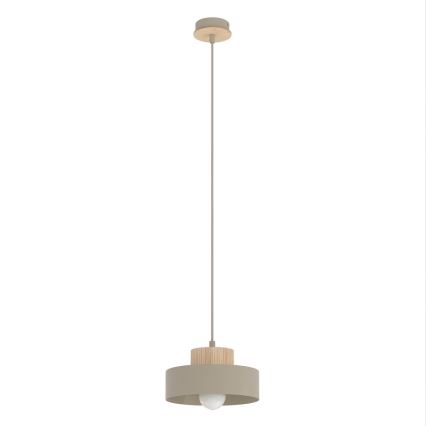 Lampadario a sospensione su cavo KIVI, 1xE27/15W/230V, beige