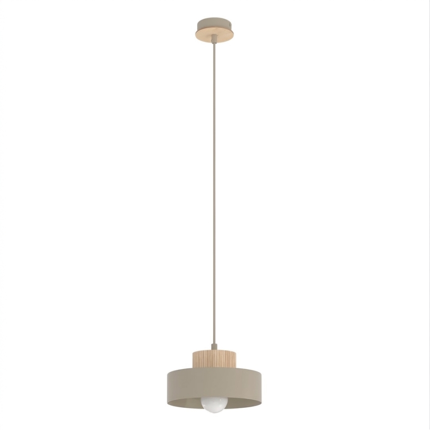 Lampadario a sospensione su cavo KIVI, 1xE27/15W/230V, beige