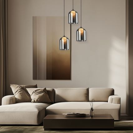 Lampadario a sospensione su cavo KLEA 1xG9/15W/230V nero fumé