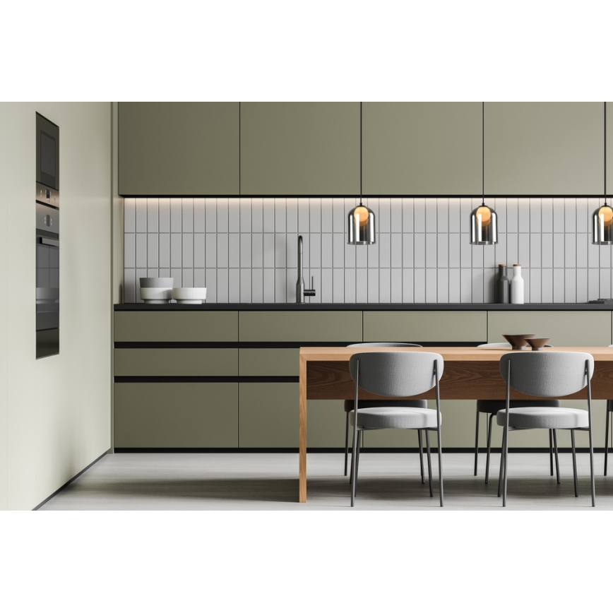 Lampadario a sospensione su cavo KLEA 1xG9/15W/230V nero fumé