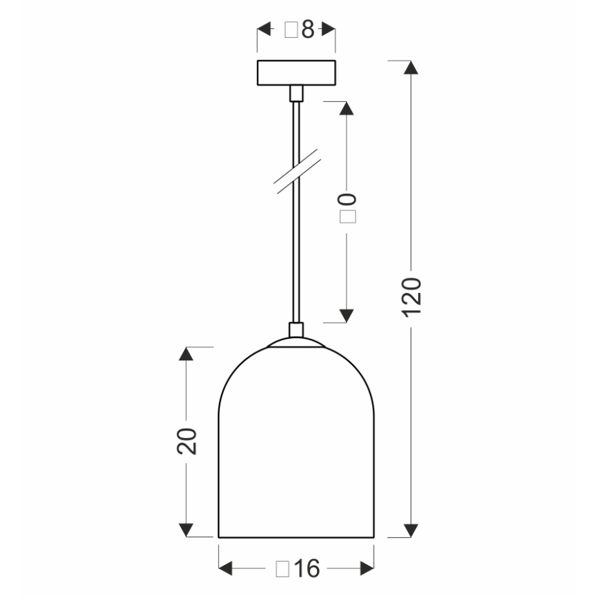 Lampadario a sospensione su cavo KLEA 1xG9/15W/230V nero fumé