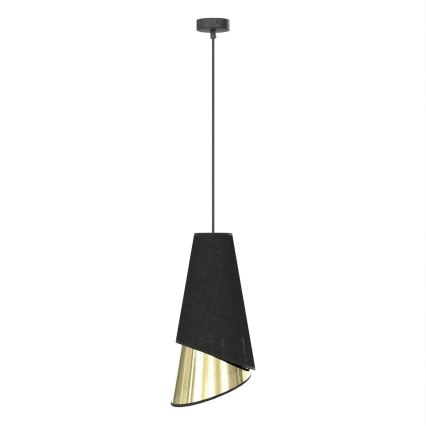 Lampadario a sospensione su cavo MODA 1xE27/15W/230V nero/oro