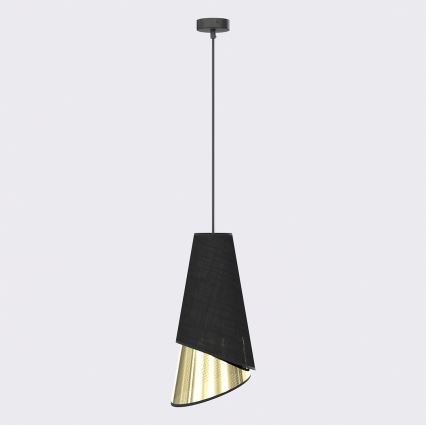 Lampadario a sospensione su cavo MODA 1xE27/15W/230V nero/oro