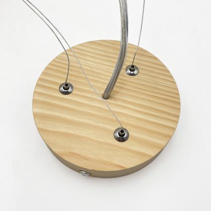 Lampadario a sospensione su cavo NATURAL MODERN 3xE27/15W/230V Ø 47,5 cm in pino
