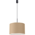 Lampadario a sospensione su cavo NEVIA 1xE27/15W/230V Ø 40 cm taupe