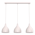 Lampadario a sospensione su cavo NOAK CLASSIC 3xE27/15W/230V colore crema