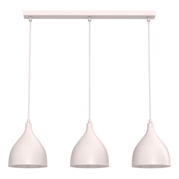 Lampadario a sospensione su cavo NOAK CLASSIC 3xE27/15W/230V colore crema