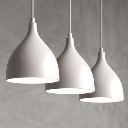 Lampadario a sospensione su cavo NOAK CLASSIC 3xE27/15W/230V colore crema