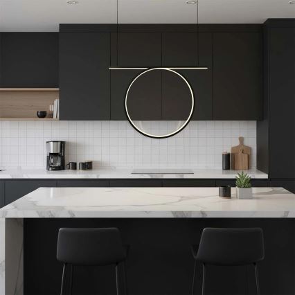 Lampadario a sospensione su cavo ODETTA LED/30W/230V 4000K nero