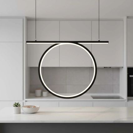 Lampadario a sospensione su cavo ODETTA LED/30W/230V 4000K nero