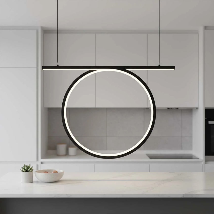 Lampadario a sospensione su cavo ODETTA LED/30W/230V 4000K nero