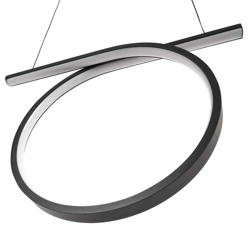 Lampadario a sospensione su cavo ODETTA LED/30W/230V 4000K nero