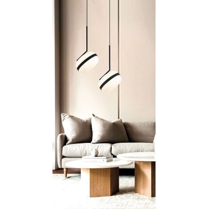 Lampadario a sospensione su cavo PALMA 1xE27/40W/230V nero
