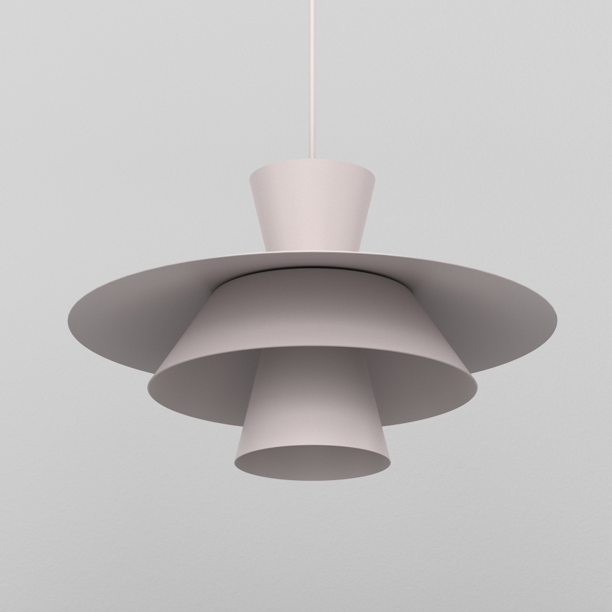 Lampadario a sospensione su cavo PLATO 1xE27/15W/230V, colore crema