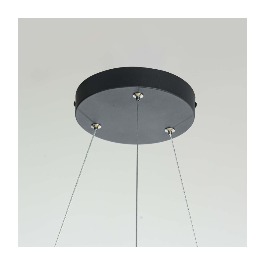 Lampadario a sospensione su cavo REUS LED/36W/230V 4000K Ø 61 cm nero