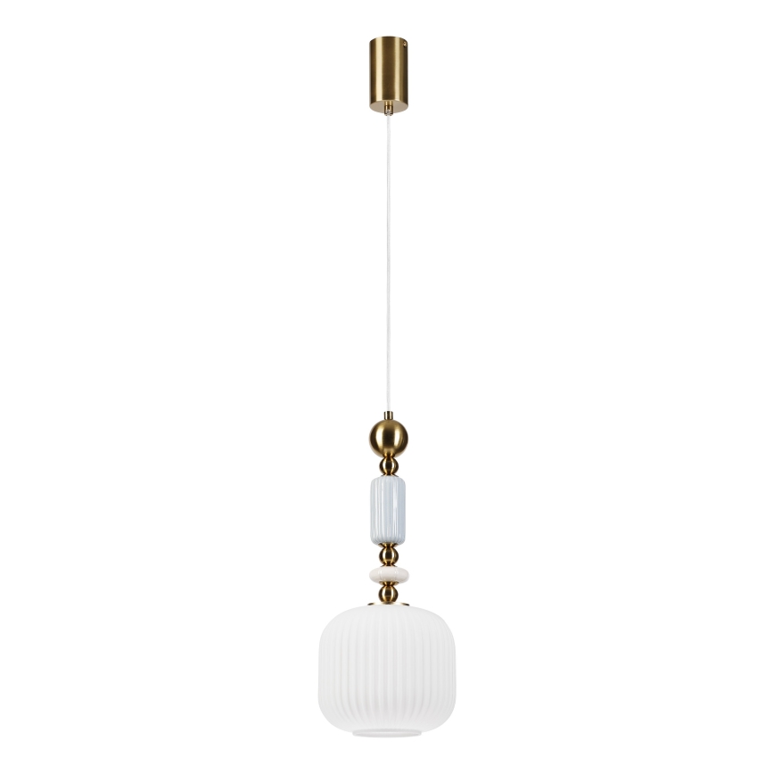 Lampadario a sospensione su cavo ROYAL 1xE27/15W/230V oro/bianco