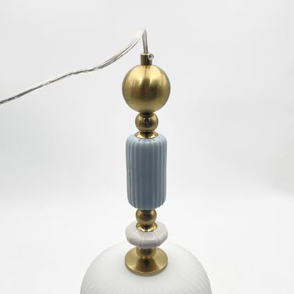 Lampadario a sospensione su cavo ROYAL 1xE27/15W/230V oro/bianco