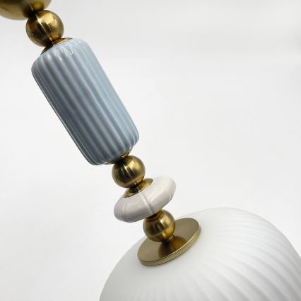 Lampadario a sospensione su cavo ROYAL 1xE27/15W/230V oro/bianco