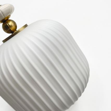 Lampadario a sospensione su cavo ROYAL 1xE27/15W/230V oro/bianco