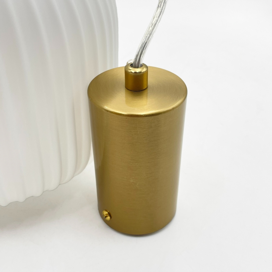 Lampadario a sospensione su cavo ROYAL 1xE27/15W/230V oro/bianco