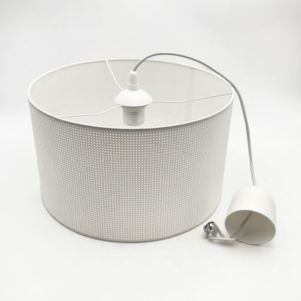 Lampadario a sospensione su cavo SIRJA PLISADO 1xE27/15W/230V Ø 35 cm bianco