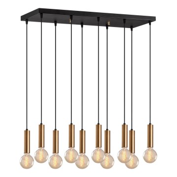 Lampadario a sospensione su cavo TEMPO 10xE27/40W/230V dorato
