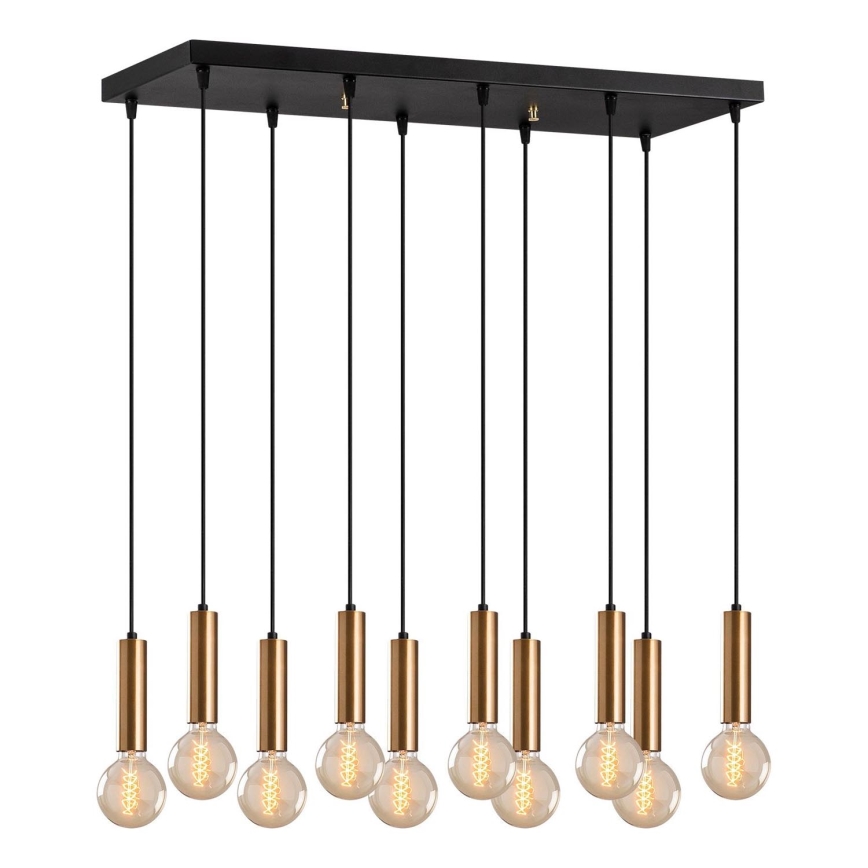 Lampadario a sospensione su cavo TEMPO 10xE27/40W/230V dorato