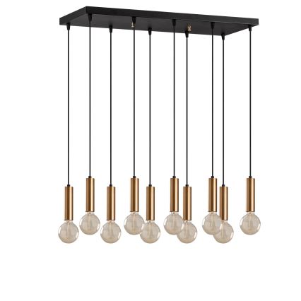 Lampadario a sospensione su cavo TEMPO 10xE27/40W/230V dorato