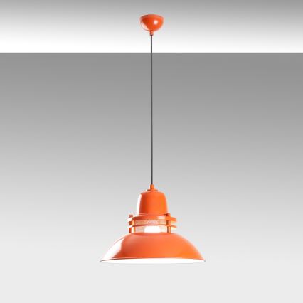 Lampadario a sospensione su cavo TIBET 1xE27/40W/230V arancione