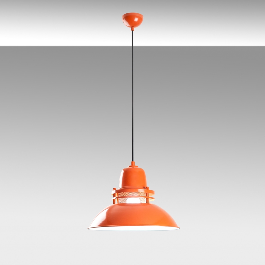 Lampadario a sospensione su cavo TIBET 1xE27/40W/230V arancione