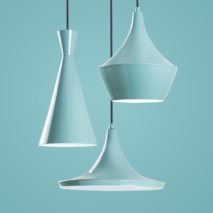 Lampadario a sospensione su cavo TOM, 3x E27, 40W max, 230V, blu