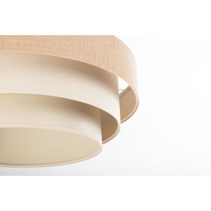 Lampadario a sospensione su cavo TRINITI 1xE27/60W/230V Ø 40 cm beige/crema
