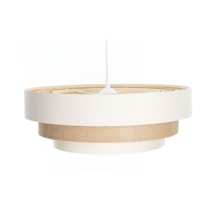 Lampadario a sospensione su cavo TRINITI 1xE27/60W/230V Ø 40 cm crema/beige
