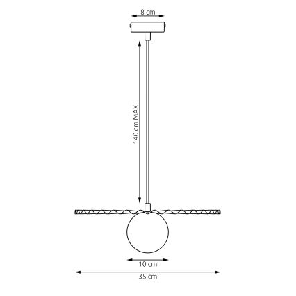 Lampadario a sospensione su cavo UMBRA 1xG9/8W/230V nero