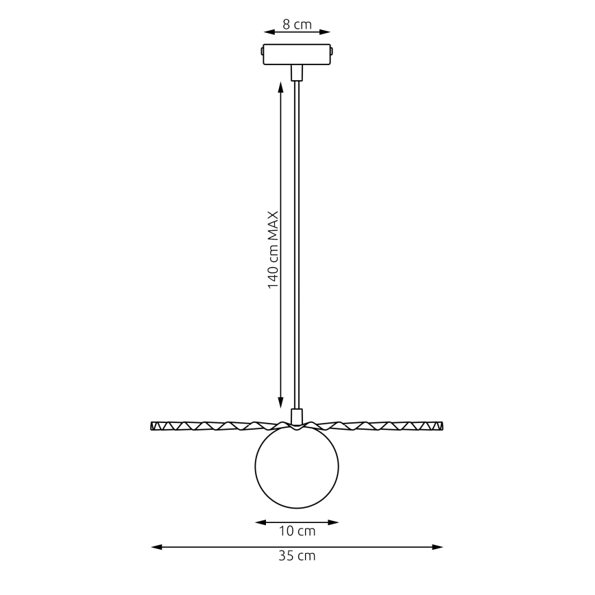 Lampadario a sospensione su cavo UMBRA 1xG9/8W/230V nero