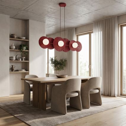 Lampadario a sospensione su cavo UMBRA 6xG9/8W/230V rosso