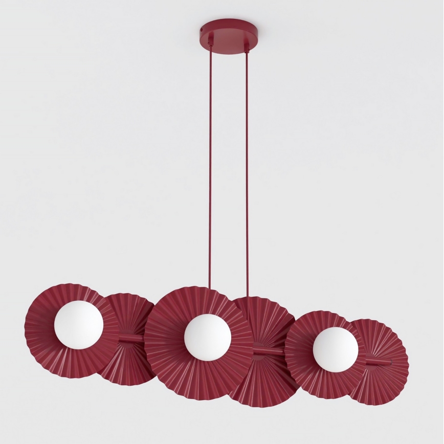 Lampadario a sospensione su cavo UMBRA 6xG9/8W/230V rosso