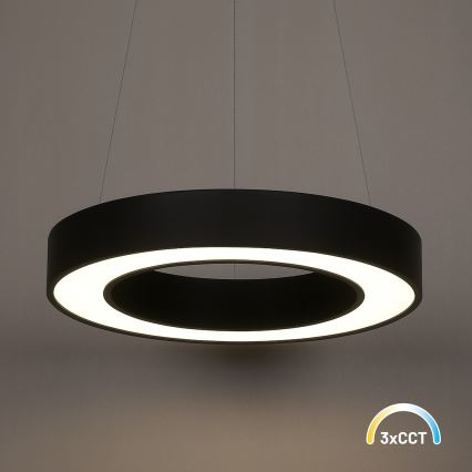 Lampadario a sospensione su cavo UNION LED/40W/230V 3000/4000/6500K Ø 40 cm nero